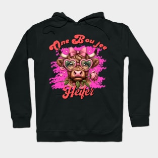 One Boujee Heifer Highland Cow Hoodie